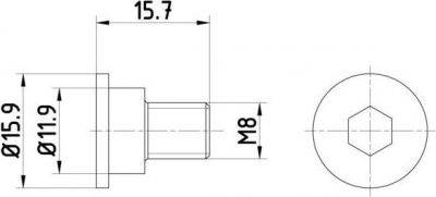 Hella 8DZ 355 209-031 болт, диск тормозного механизма на 2 Active Tourer (F45)