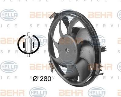 Hella 8EW 009 144-351 вентилятор, охлаждение двигателя на AUDI A6 Avant (4B5, C5)