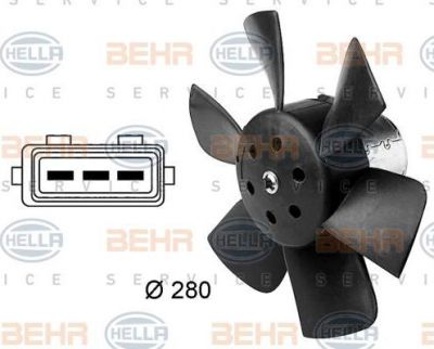 Hella 8EW 009 144-381 вентилятор, охлаждение двигателя на VW PASSAT Variant (3A5, 35I)