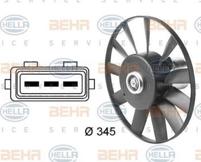 Hella 8EW 009 144-521 вентилятор, охлаждение двигателя на VW PASSAT Variant (3A5, 35I)