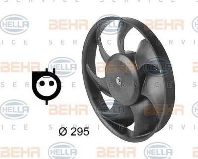 Hella 8EW 009 144-651 вентилятор, охлаждение двигателя на FORD SIERRA Наклонная задняя часть (GBC, GBG)