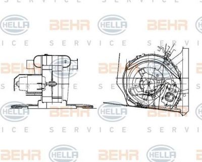 Hella 8EW 009 158-311 вентилятор салона на RENAULT CLIO I (B/C57_, 5/357_)