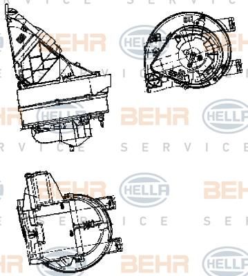 Hella 8EW 009 158-391 вентилятор салона на FIAT ULYSSE (220)