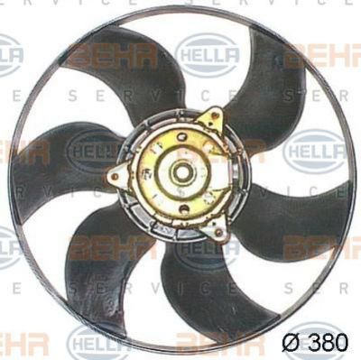 Hella 8EW 009 158-501 вентилятор, охлаждение двигателя на RENAULT CLIO II (BB0/1/2_, CB0/1/2_)
