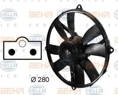 Hella 8EW 009 158-751 вентилятор, конденсатор кондиционера на MERCEDES-BENZ C-CLASS универсал (S202)