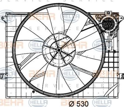 Hella 8EW 009 158-781 вентилятор, охлаждение двигателя на MERCEDES-BENZ S-CLASS (W220)