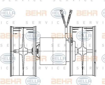 Hella 8EW 009 159-111 вентилятор салона на MERCEDES-BENZ E-CLASS (W124)