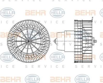 Hella 8EW 009 159-311 вентилятор салона на MERCEDES-BENZ C-CLASS (W202)