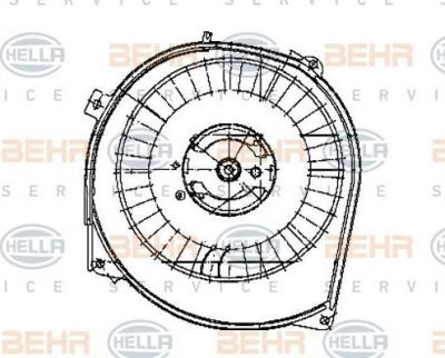 Hella 8EW 009 159-321 вентилятор салона на MERCEDES-BENZ S-CLASS (W126)