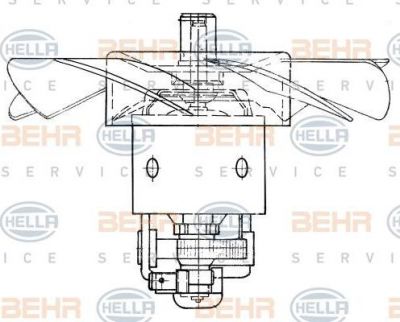 Hella 8EW 009 160-341 вентилятор салона на MAN F 90 Unterflur