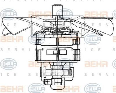 Hella 8EW 009 160-371 вентилятор салона на MAN F 90 Unterflur