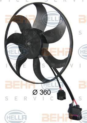 Hella 8EW 351 039-171 вентилятор, охлаждение двигателя на SKODA SUPERB (3T4)