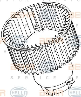 Hella 8EW 351 040-291 вентилятор салона на MERCEDES-BENZ E-CLASS купе (C207)