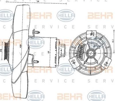 Hella 8EW 351 041-191 вентилятор, охлаждение двигателя на VW PASSAT Variant (3A5, 35I)