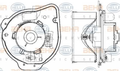 Hella 8EW 351 041-211 вентилятор салона на VOLVO V70 I (LV)