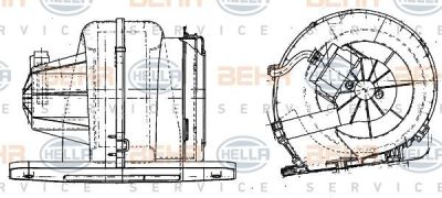 Hella 8EW 351 041-231 вентилятор салона на RENAULT CLIO I (B/C57_, 5/357_)