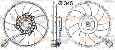 Hella 8EW 351 041-481 вентилятор, охлаждение двигателя на OPEL INSIGNIA