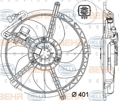 Hella 8EW 351 042-721 вентилятор, охлаждение двигателя на MINI MINI PACEMAN (R61)