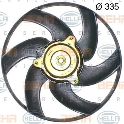 Hella 8EW 351 043-511 вентилятор, охлаждение двигателя на PEUGEOT 306 (7B, N3, N5)