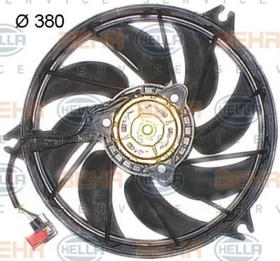 Hella 8EW 351 043-751 вентилятор, охлаждение двигателя на PEUGEOT 206 SW (2E/K)