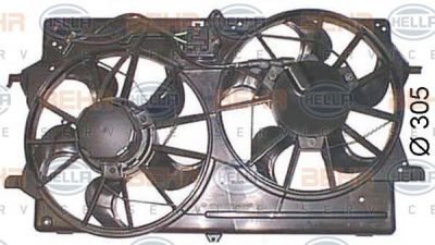 Hella 8EW 351 044-451 вентилятор, охлаждение двигателя на FORD FOCUS (DAW, DBW)