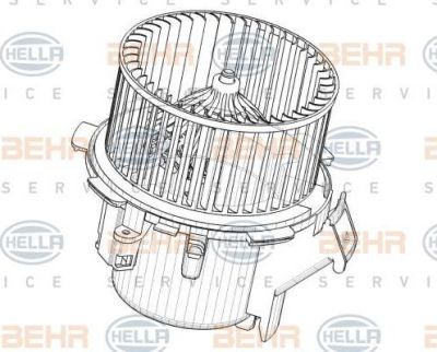 HELLA Электродвигатель вентилятора салона: Interstar/Movano/Master II/00- /1.9D/2.2D/2.5D/3.0D (8EW009158-211)