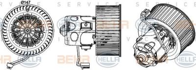 HELLA Двигатель вентилятора салона F01 (8EW351043-271)