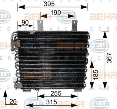 Hella 8FC 351 035-621 конденсатор, кондиционер на 3 (E30)