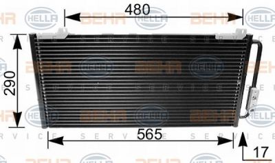 Hella 8FC 351 035-641 конденсатор, кондиционер на ROVER 200 (RF)