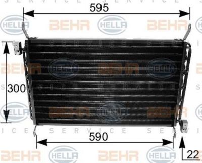 Hella 8FC 351 035-661 конденсатор, кондиционер на FIAT BRAVA (182)