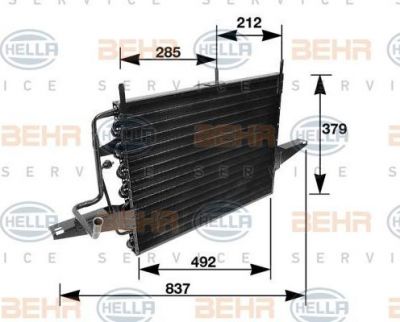 Hella 8FC 351 035-691 конденсатор, кондиционер на FORD SIERRA Наклонная задняя часть (GBC, GBG)