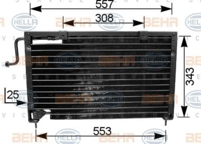 Hella 8FC 351 035-741 конденсатор, кондиционер на MAZDA 626 III (GD)