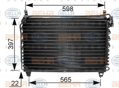Hella 8FC 351 035-791 конденсатор, кондиционер на MERCEDES-BENZ S-CLASS купе (C126)