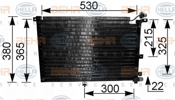 Hella 8FC 351 036-321 конденсатор, кондиционер на SAAB 9000