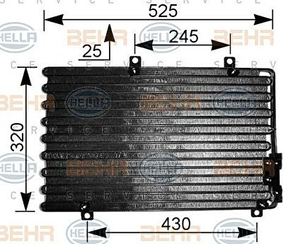 Hella 8FC 351 036-741 конденсатор, кондиционер на ALFA ROMEO 146 (930)