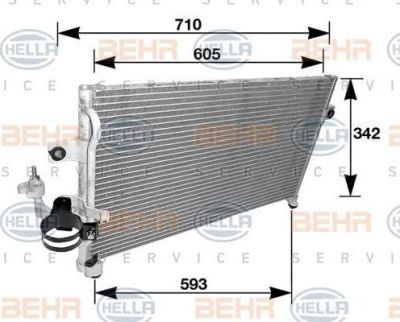 Hella 8FC 351 037-261 конденсатор, кондиционер на HYUNDAI LANTRA II Wagon (J-2)