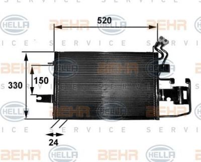 Hella 8FC 351 038-251 конденсатор, кондиционер на SKODA FELICIA I Fun (797)