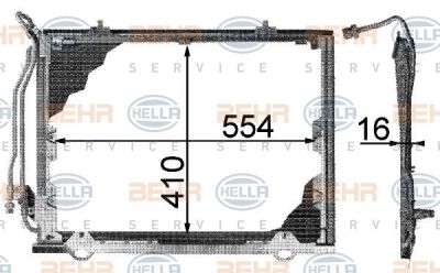 Hella 8FC 351 038-454 конденсатор, кондиционер на MERCEDES-BENZ C-CLASS универсал (S202)