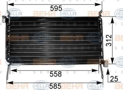 Hella 8FC 351 038-631 конденсатор, кондиционер на FIAT MAREA Weekend (185)