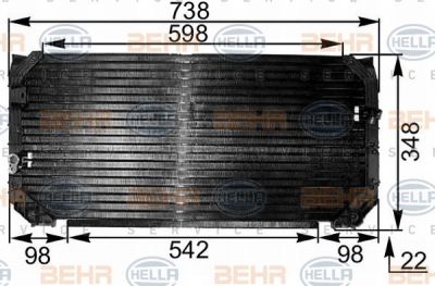 Hella 8FC 351 300-521 конденсатор, кондиционер на TOYOTA COROLLA Wagon (_E10_)