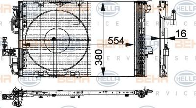 Hella 8FC 351 301-221 конденсатор, кондиционер на OPEL ASTRA G универсал (F35_)