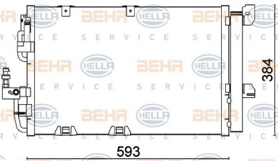 Hella 8FC 351 301-224 конденсатор, кондиционер на OPEL ASTRA G универсал (F35_)