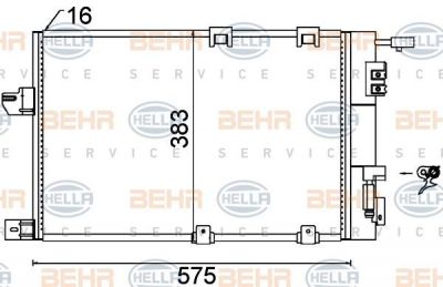 Hella 8FC 351 301-244 конденсатор, кондиционер на OPEL ASTRA G универсал (F35_)