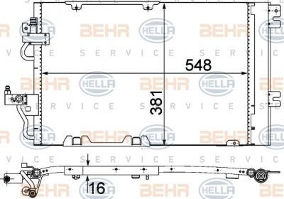 Hella 8FC 351 301-771 конденсатор, кондиционер на OPEL ASTRA H (L48)