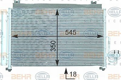 Hella 8FC 351 302-691 конденсатор, кондиционер на KIA RIO универсал (DC)