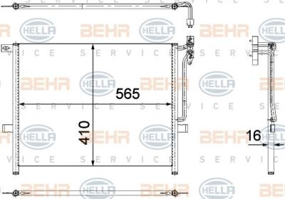 Hella 8FC 351 304-511 конденсатор, кондиционер на Z4 (E85)