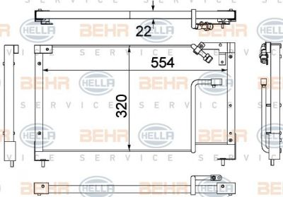 Hella 8FC 351 306-131 конденсатор, кондиционер на MAZDA 323 C IV (BG)