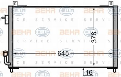 Hella 8FC 351 306-471 конденсатор, кондиционер на PEUGEOT 406 Break (8E/F)