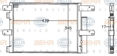 Hella 8FC 351 307-601 конденсатор, кондиционер на IVECO EuroCargo