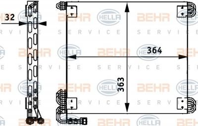 Hella 8FC 351 317-471 конденсатор, кондиционер на NISSAN ATLEON